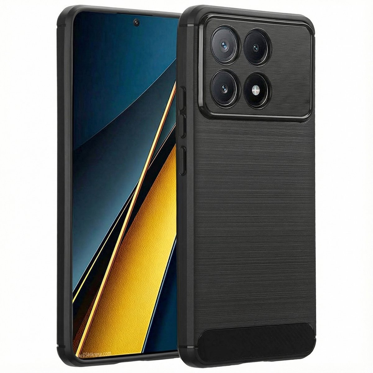 imoshion Hoesje - Geschikt voor Xiaomi Poco X6 Pro - Brushed Backcover - Zwart