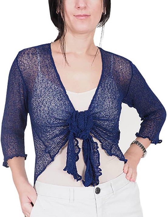 Belle Poque Bolero BP0573A22 Damesvest met lange mouwen, open voorkant