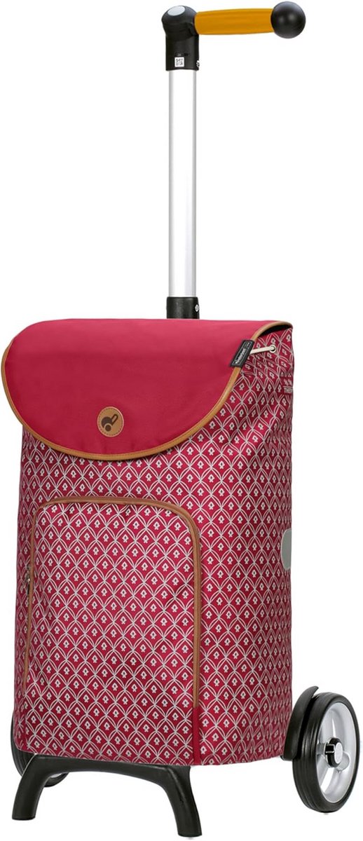 Grote Boodschappentrolley Rood met Thermovak - 47 Liter Duwkar