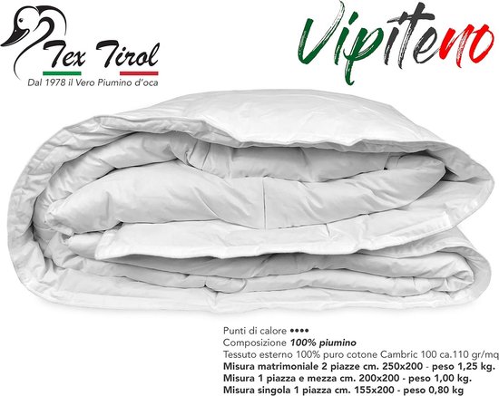 HOMESCAPES - Luxe witte ganzenveren en dons 4,5 Tog kingsize dekbed