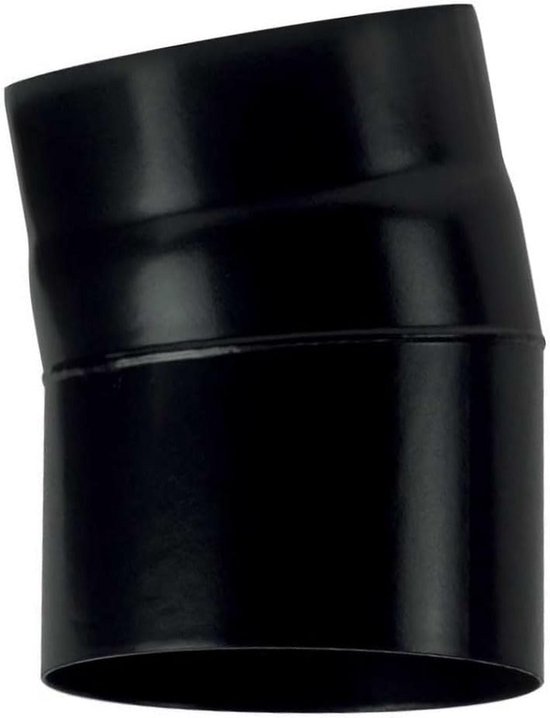 Zwart geëmailleerd 100mm aansluiting kachel 110mm | Heating World