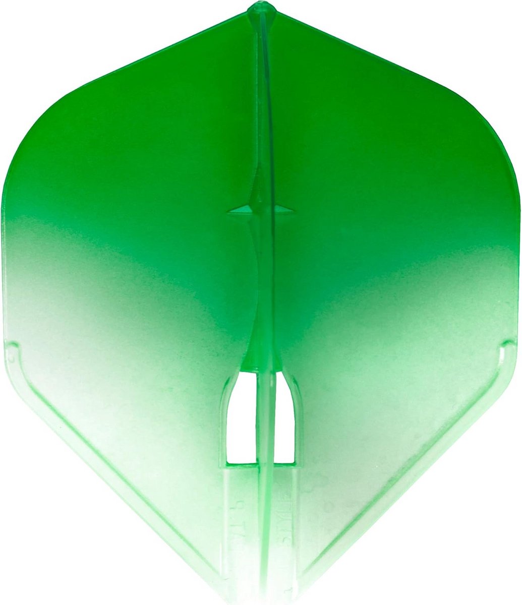 Dartpijlen Flights Pro Standaard Wit/Transparant Groen - Hoge Stabiliteit en Aerodynamica