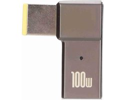 USB-C naar Oude Laptop Oplader Adapter (100W/5A) - Rechthoekige Poort Converter