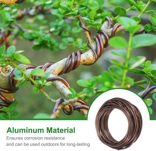 Flexibele Aluminium Bonsai Draad 3mm Bruin - 10 Meter Trainingsdraad