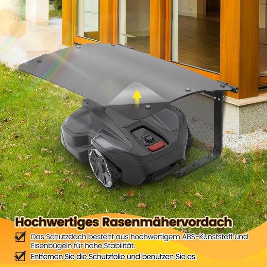 Opvouwbare Garage voor Robotmaaier - Weerbestendige Overkapping met Stevige Beugels — afbeelding 2