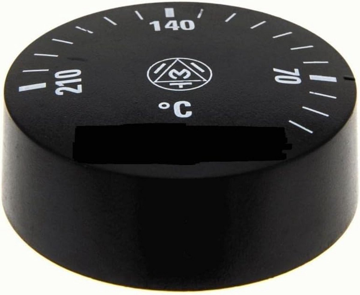 Zwarte Thermostaat voor Frituurpan - Regelbereik 0-210°C