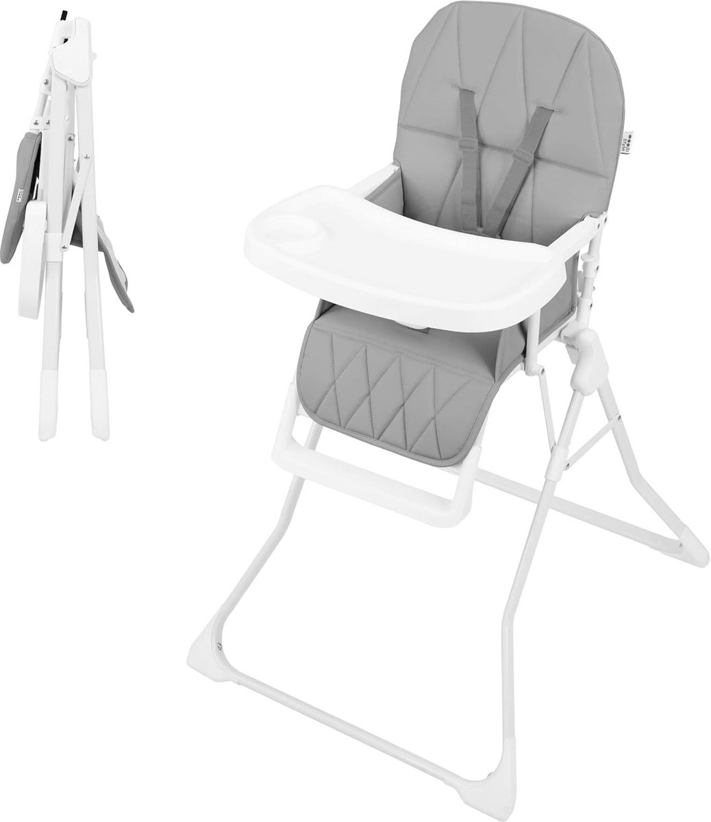 Compacte en Opvouwbare Kinderstoel met Veilige Gordel - Lichtgewicht en Verstelbaar voor Baby's en Peuters