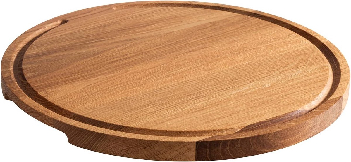Ronde Serveerplank van Geolied Eikenhout voor Pizza, Kaas en Tapas Ø 34 cm