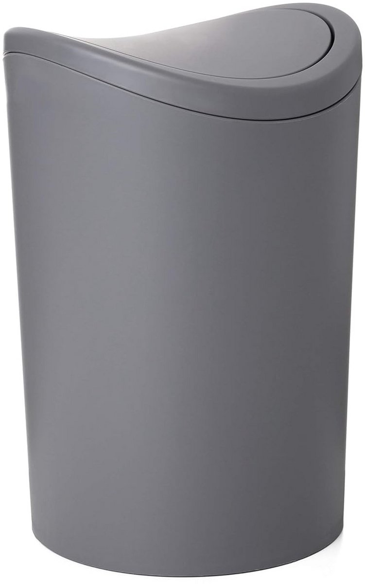 Compacte Badkamer Prullenbak 6L met Kanteldeksel en Zakbevestiging