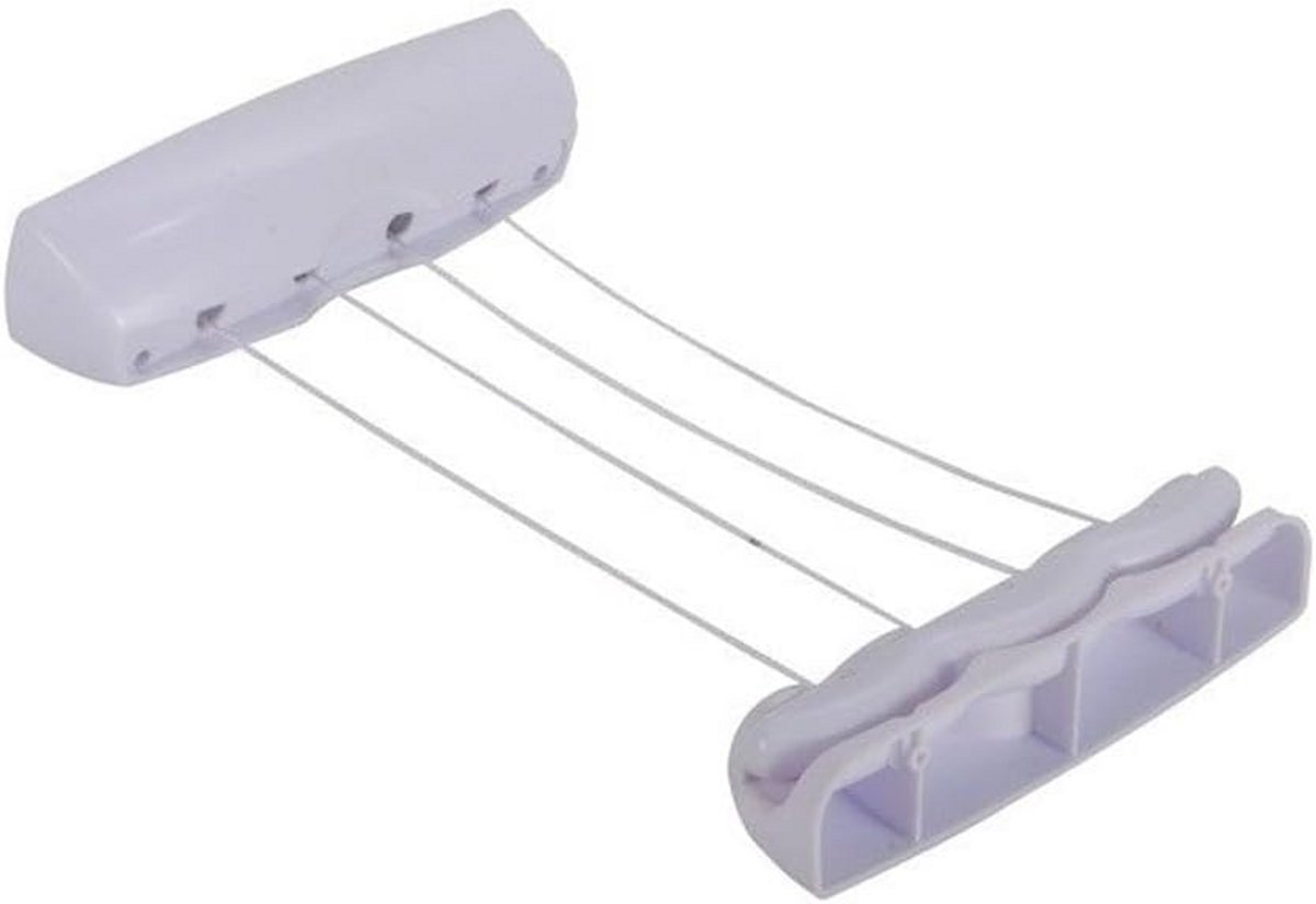 Uittrekbare Wanddroger Wit - 14 Meter Drooglengte - Compact Wasrek voor Binnen