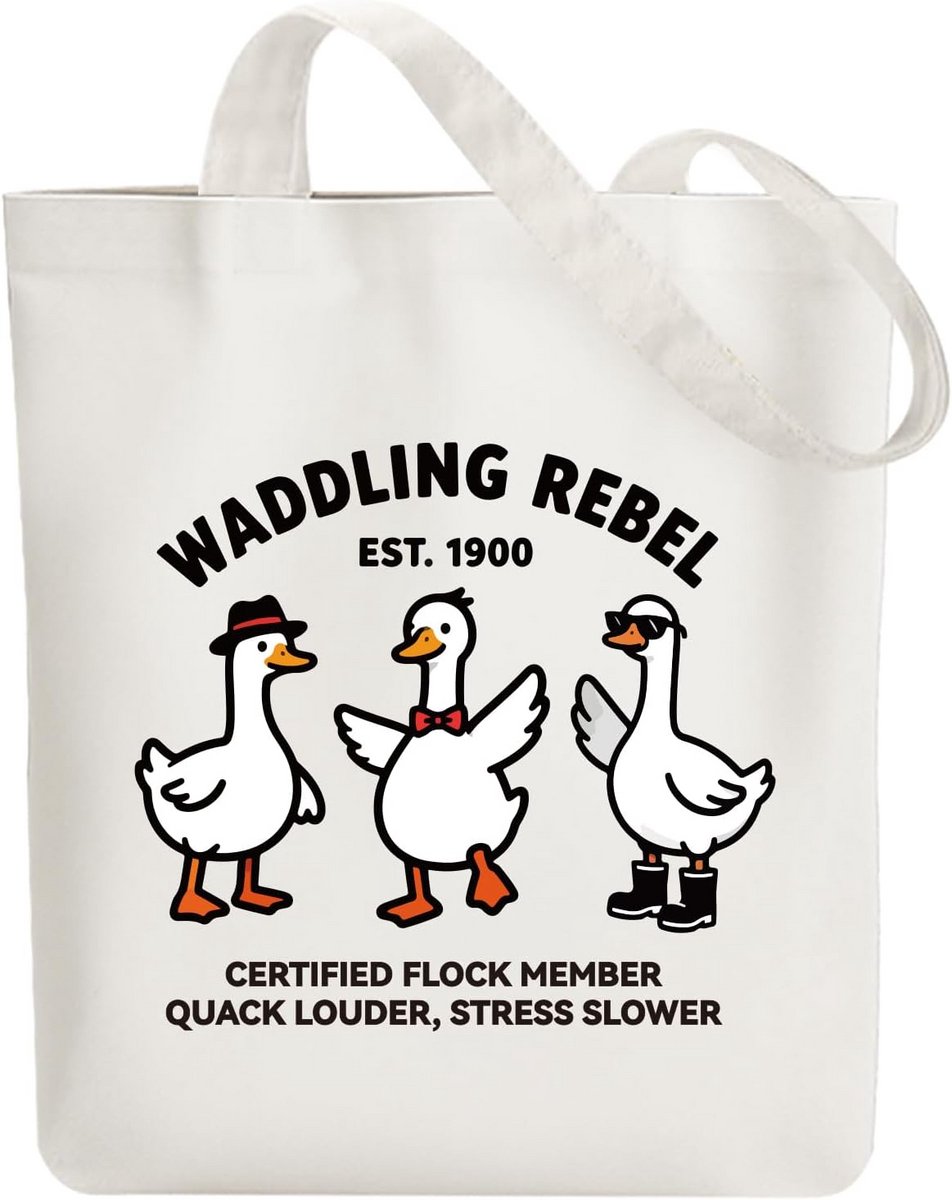 Grote Canvas Tote Bag voor Dames - Herbruikbare Schoudertas
