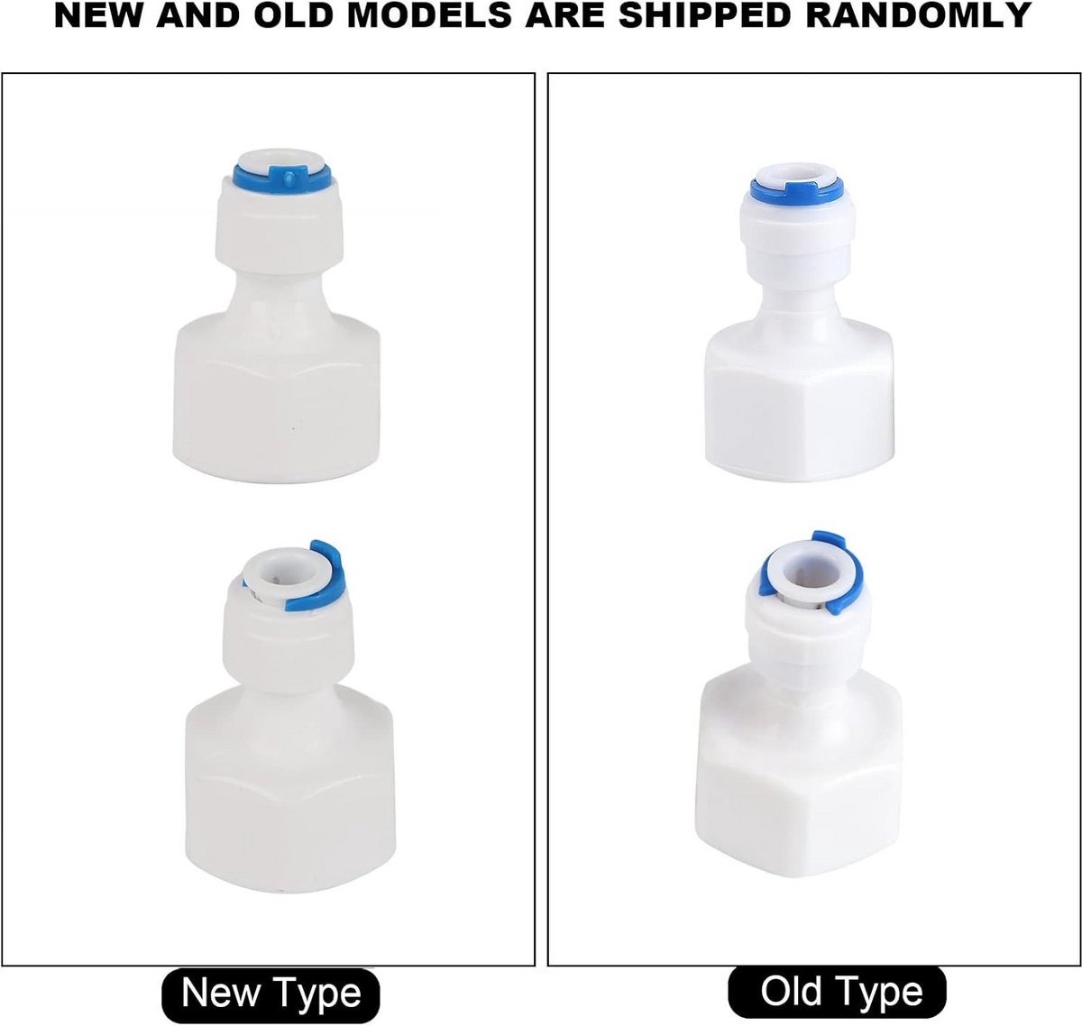 6x Snelkoppeling Waterfilter 1/4 Duim Buitendraad naar 1/2 Duim Binnendraad - Geschikt voor Omgekeerde Osmose en Koelkastslangen