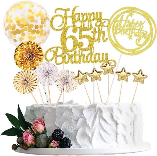 Manschin-Laserdesign Taarttopper, taartsteker acryl/hout, Happy Birthday, topper, steker, taart, cake (hout) art.nr. 5117