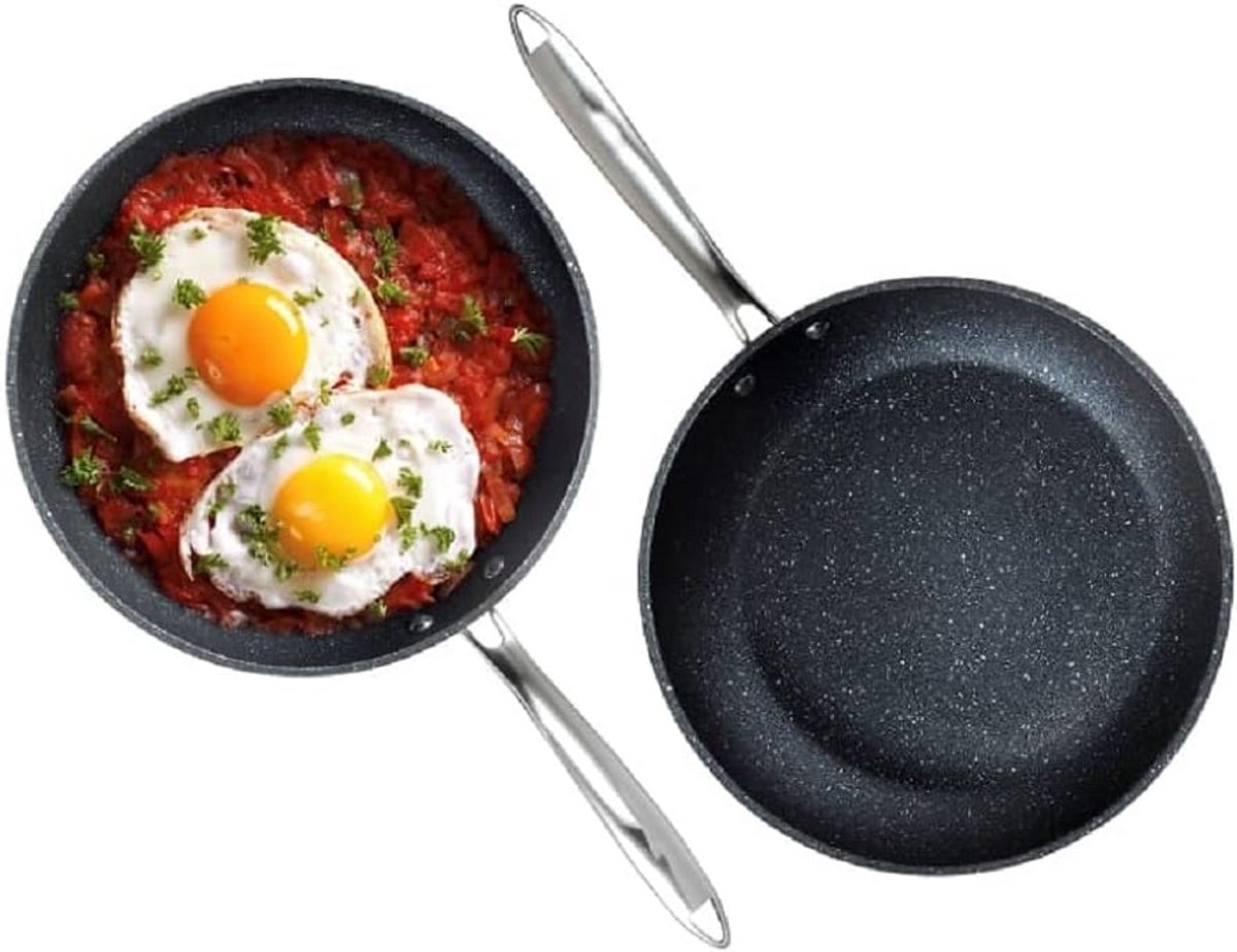 Set van 2 Koekenpannen met Antiaanbaklaag