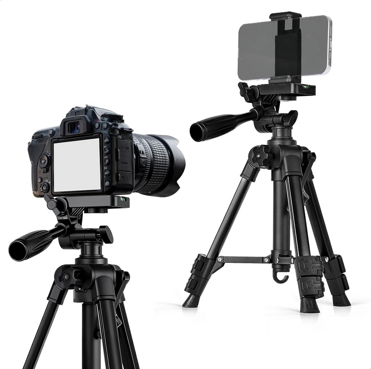 Universeel Verstelbaar Statief voor Camera en Smartphone (30-63 cm)