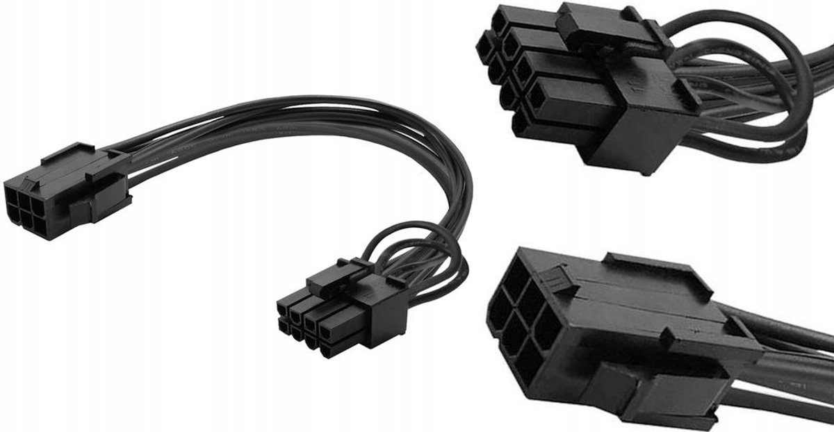 PCIe 6-pins naar 8-pins GPU-voedingsadapterkabel