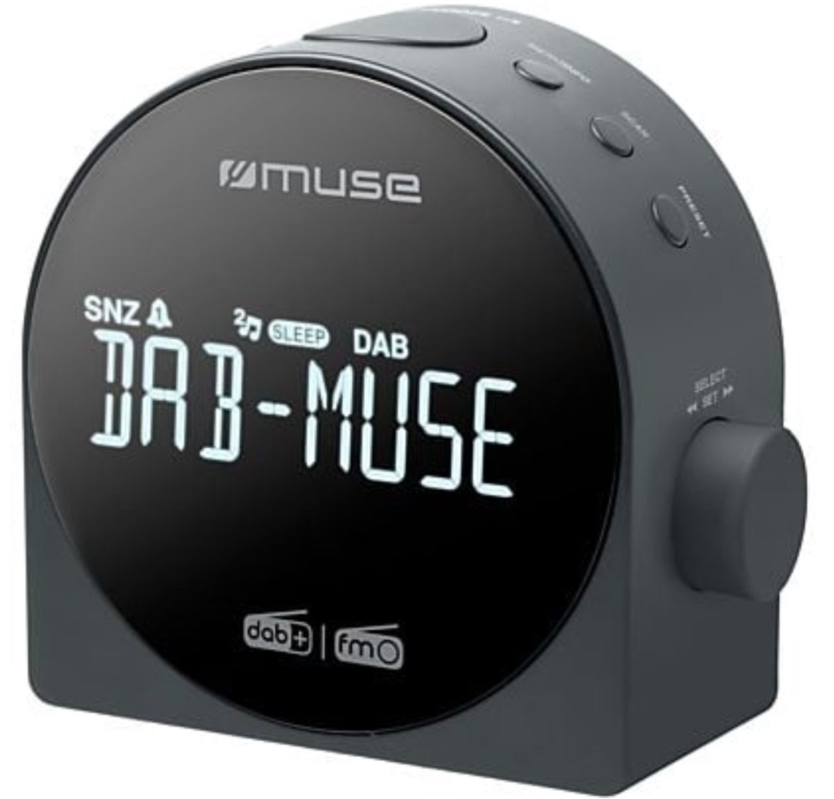 Muse M-185CDB - Stijlvolle digitale wekkerradio met DAB+/FM-radio en groot display