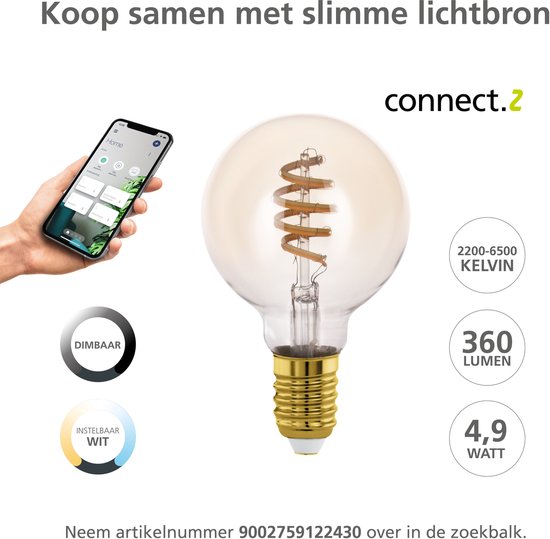 Suspension EGLO Plimsoll - E27 - 77 cm - Zwart - Acier/Bois