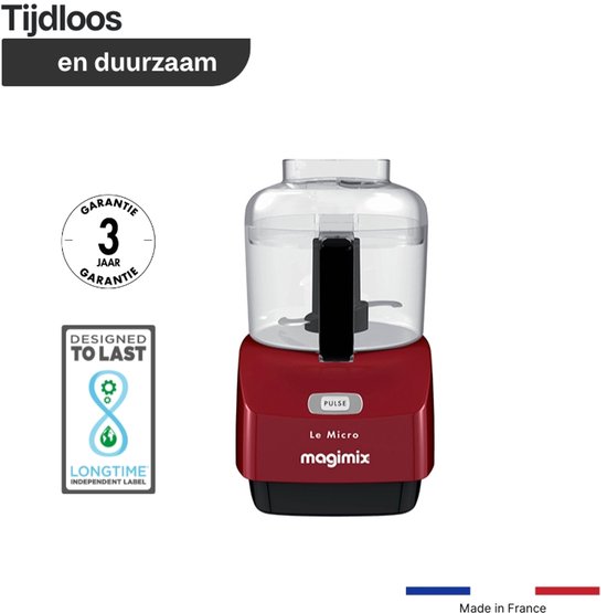 Magimix Micro - Hakmolen - Kruiden - Pesto - Mayonaise - Dressing - Sauzen - Rood — afbeelding 2