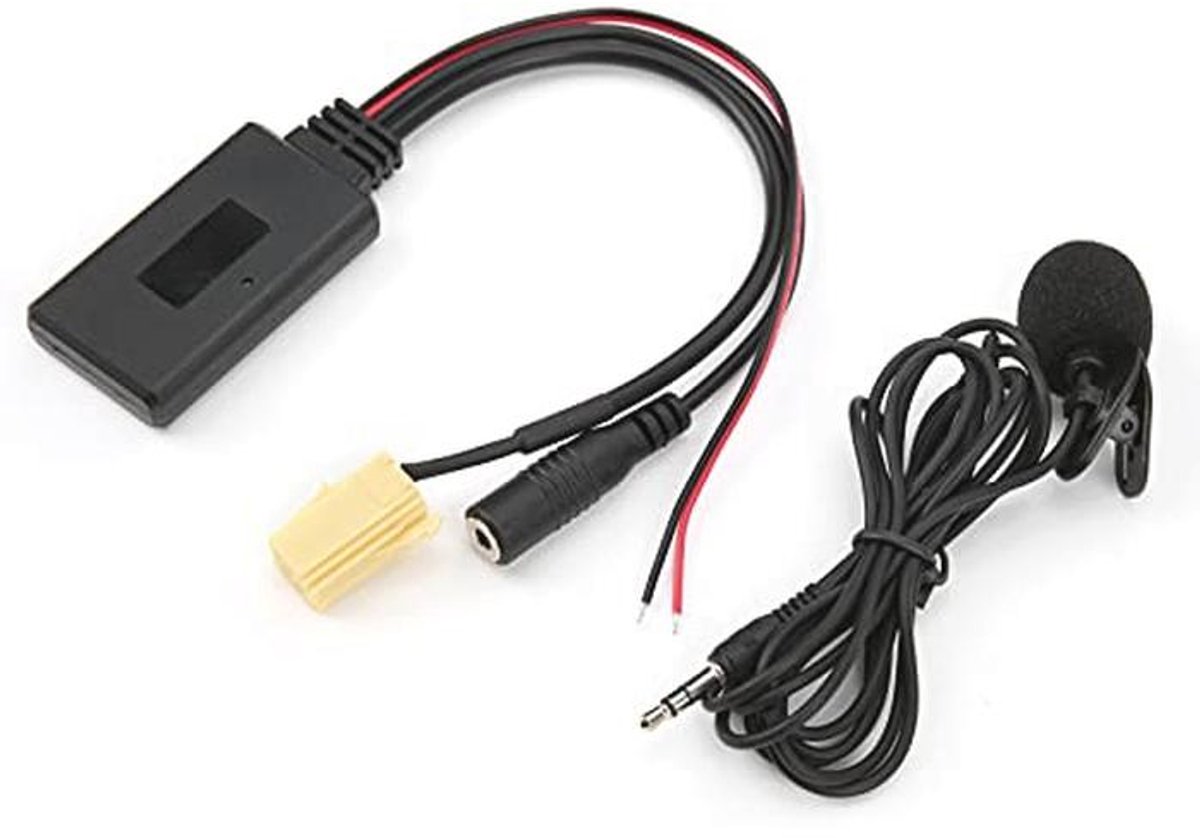 Bluetooth 5.0 AUX Kabeladapter met Microfoon voor Diverse Voertuigen