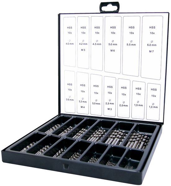 Jeu de forets pour le métal HSS RUKO A214195 meulé DIN 338 1 set