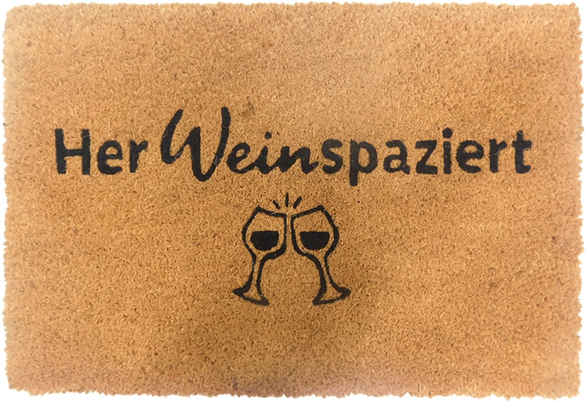 Deurmat kokos - 60 x 40 cm - herweinspaziert - antislip