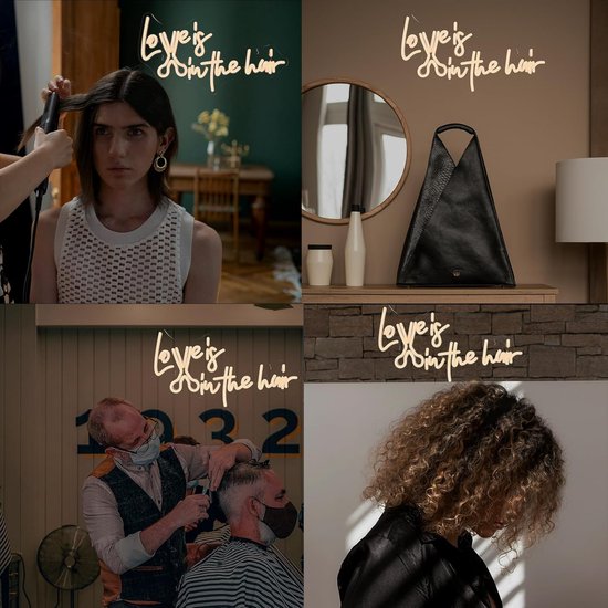 Daity 1 Pack - LED-neonlamp, decoratie voor kapsalon, neonlamp "Love in the Hair", dimbaar, geschikt voor schoonheidssalons, feesten, wanddecoratie voor salons, slogan in de vorm van een hart. van Merkloos — afbeelding 5