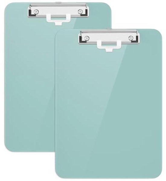 Klembord A4 met penhouder, 2 stuks clipboard van kunststof
