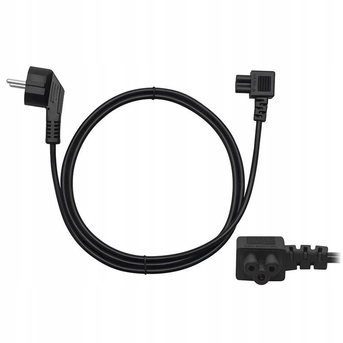 Laptop Stroomkabel 1,5m Hoek Konijsvorm Connector Zwart