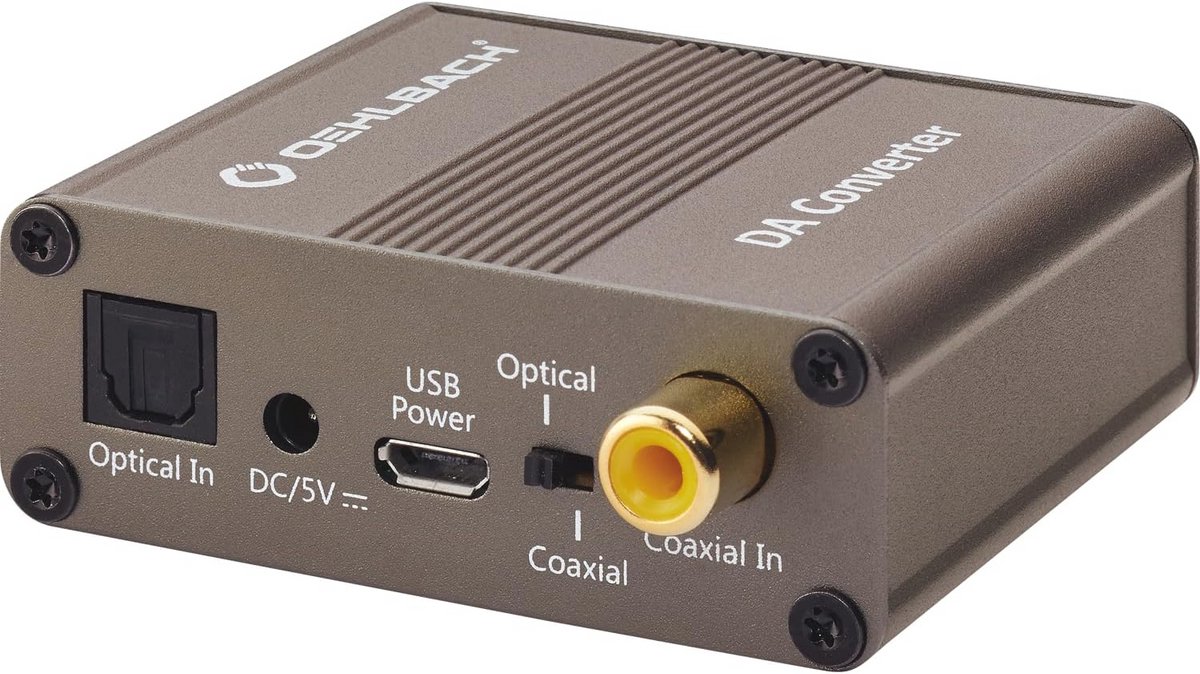 Digitale naar Analoge Audio Converter met Coaxiale en Optische Ingangen