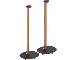 Luidsprekerstandaarden voor Sonos Era 100 & 300 – Staal & Beukenhout Design met Enkelvoudige Hoogte en Kabelmanagement