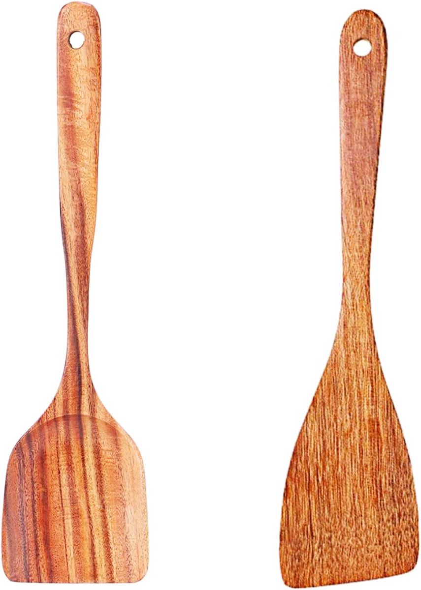 Houten Spatel Set van 2 voor Koken en Bakken (39.5cm)