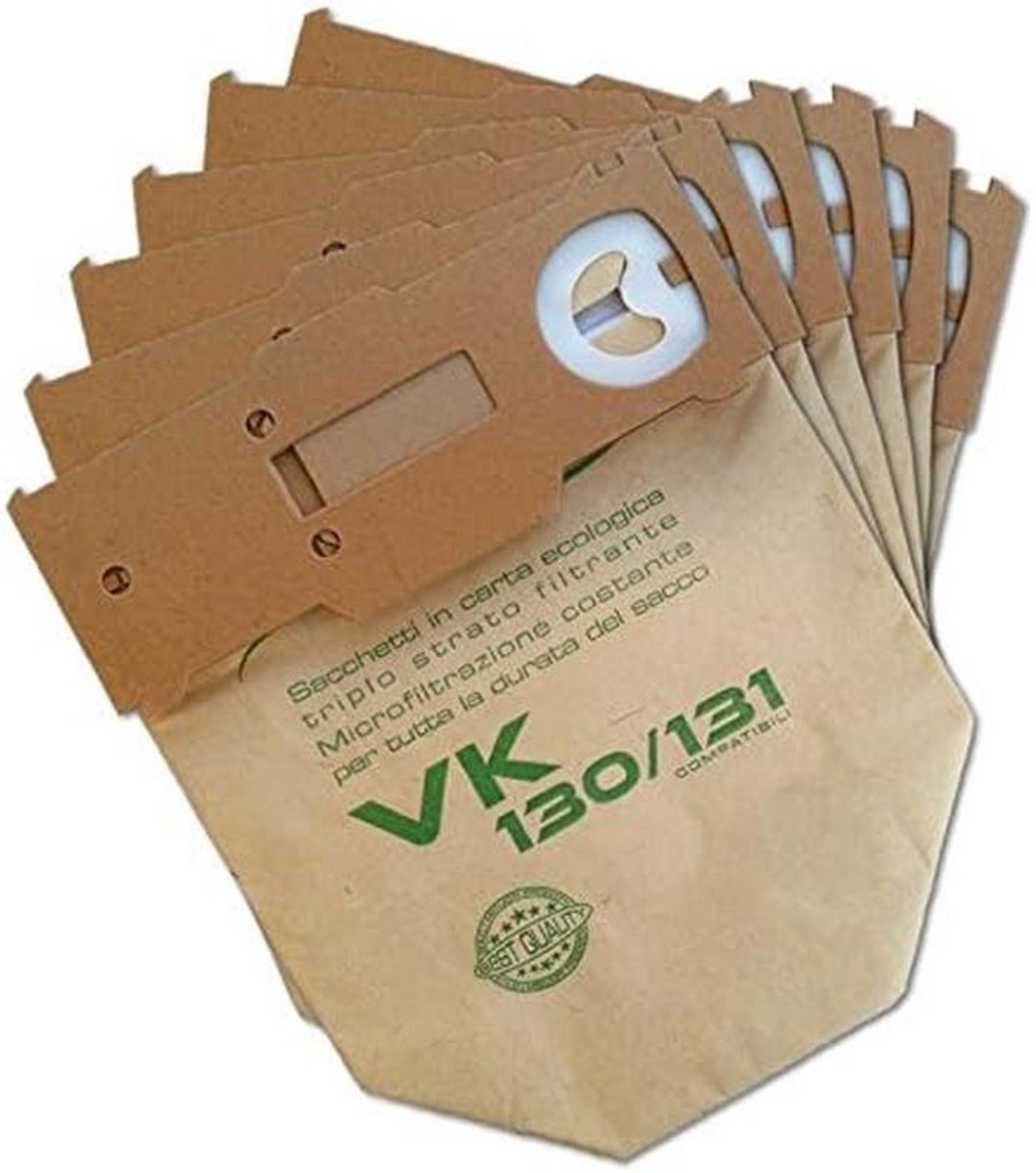 Stofzuigerzakken Dubbelwandig Papier voor Model 130 & 131 - Set van 6