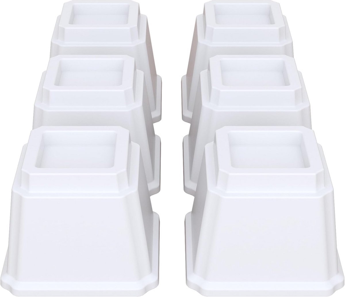 Bedverhogers 10 cm voor meubels - set van 6, zware kwaliteit