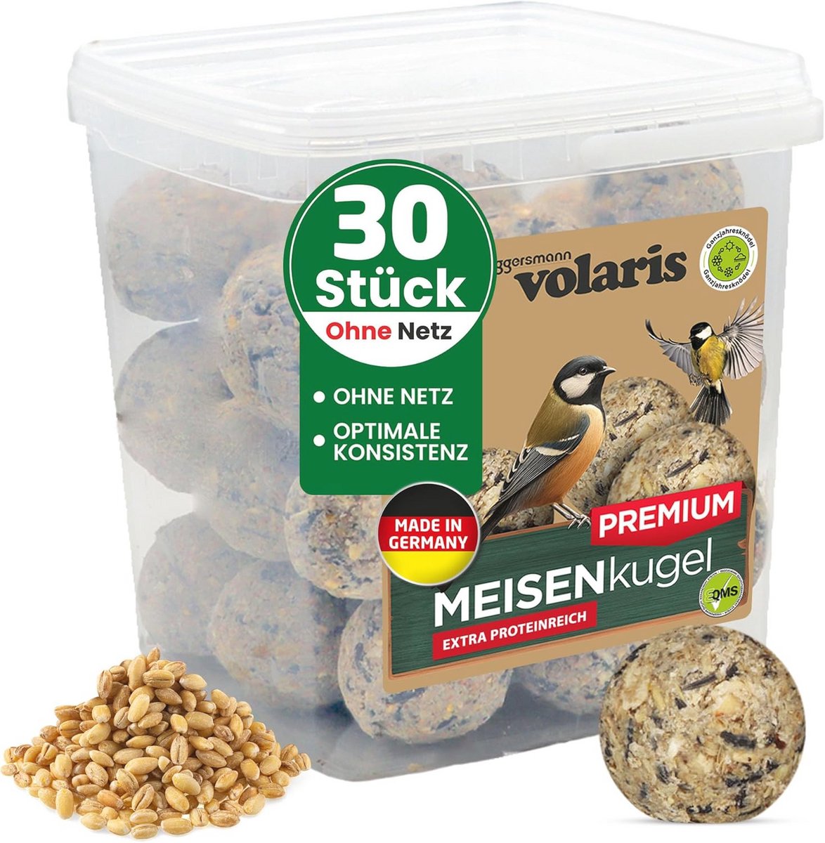Nutrient-Rich Bird Dumplings for Wild Birds - 30 Pieces