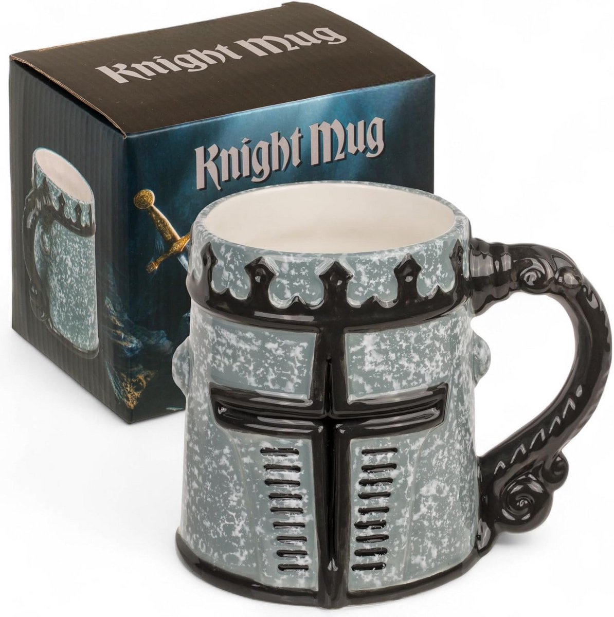 Fantasy Stenen Mok Ridder Thee- en Koffiekop 400 ml Cadeau Decoratie