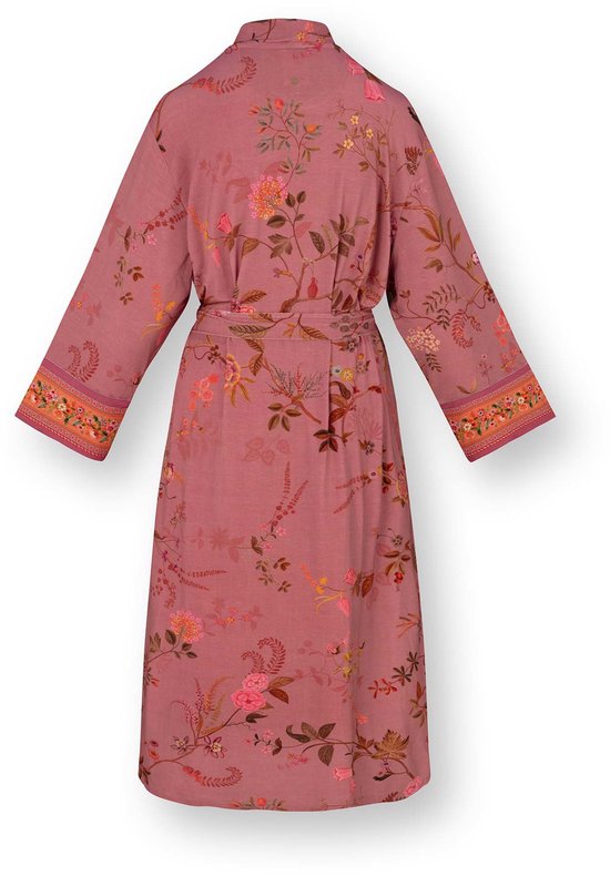 Pip Studio - Noa Kimono Dames - Loungewear - Bodhi Flower - Roze - XXL