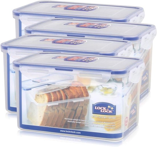 Container Voedsel Grote rechthoekige afsluitbare voedselcontainer 1.9 liter voor ...