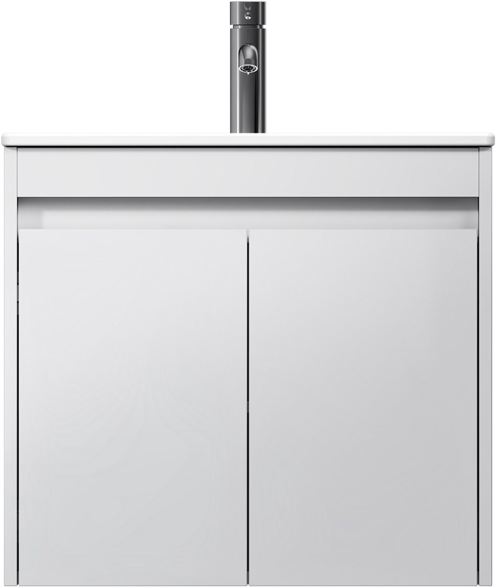 AM.PM Spike - Badkamermeubel met wastafel - 60 cm - 2 deuren - Wastafelonderkasten - Plat Pakket
