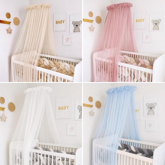 Luxe Bedhemel voor Babykamer en Ledikant van Fijne Tule Handgemaakt — afbeelding 2