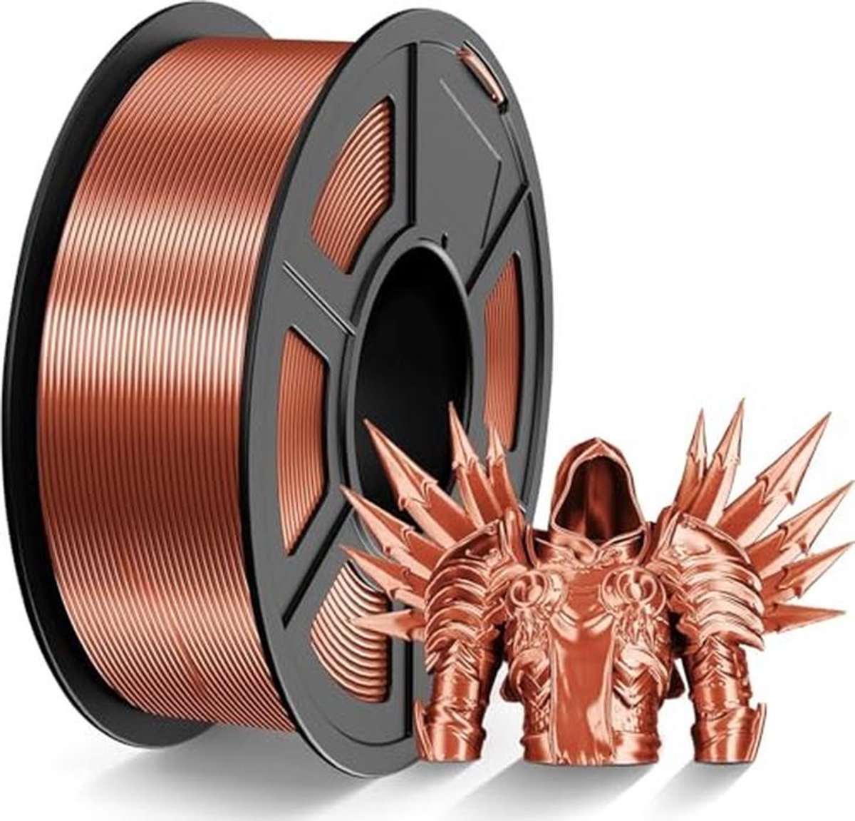 Glanzend Zijde PLA 3D-Printerfilament 1,75 mm - Rood Koper, 1 kg