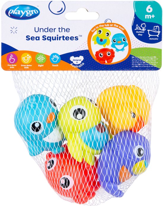Playgro Badspeelgoed - Under the Sea Squirtees- Badspeelgoed - Set van 5 stuks - Speelgoed Baby - Speelgoed 1 jaar - Baby Speelgoed - badspeelgoed - speelgoed bad - Baby badspeelgoed van Merkloos — afbeelding 2