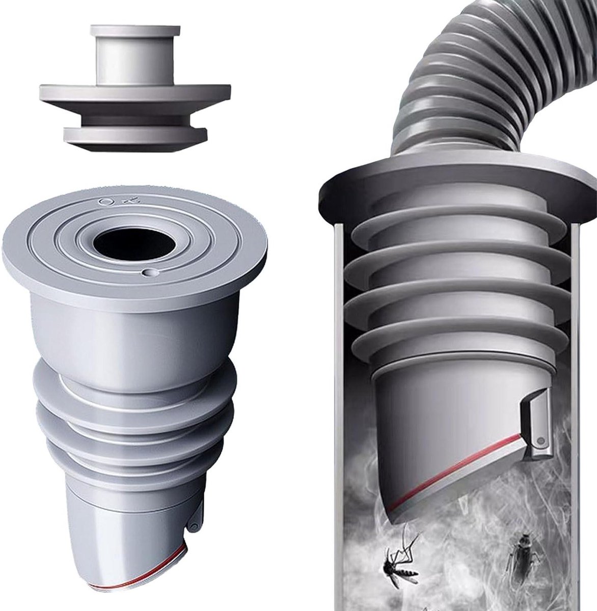 VVGoods - Afvoeradapter voor wasmachine, keukenafvoer, afsluitstop voor wasmachine-afvoer.