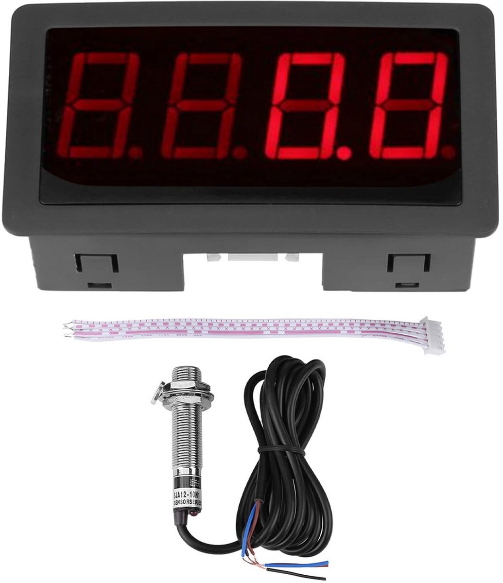 Digitale Toerenteller RPM Tacho Meter met Hall Sensor - Rood LED Display