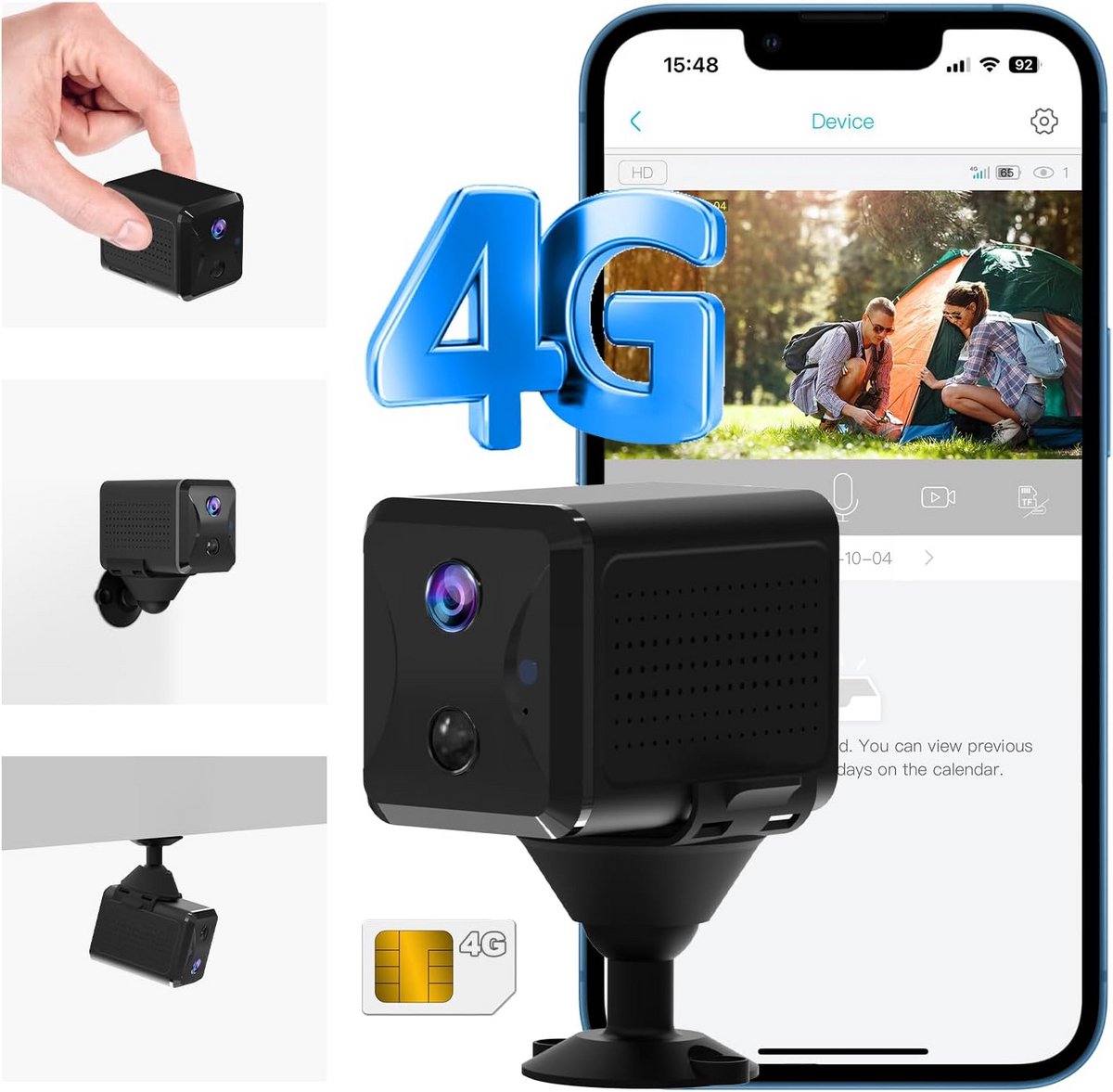 Draadloze 4G LTE Beveiligingscamera met SIM Kaart Slot voor Buiten