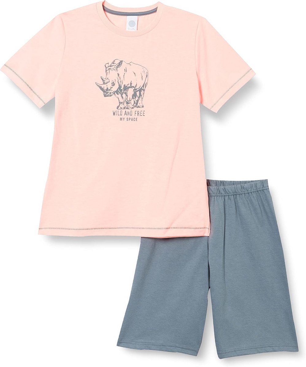 Korte jongens pyjama set in roze