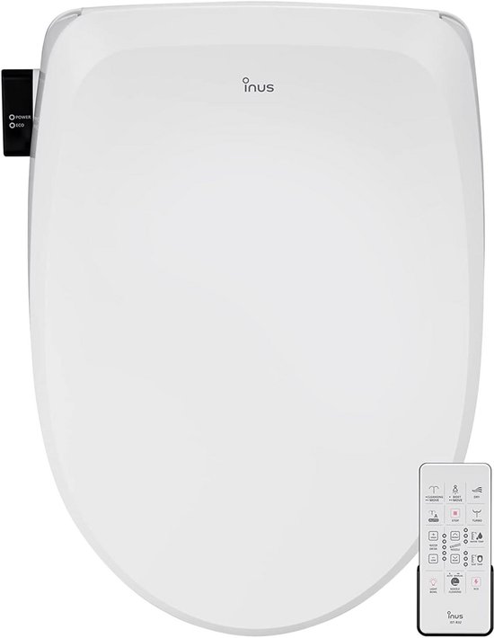 E Loo Toiletbril met Bidet Reiniging met een Warme Lucht Föhn, Nachtlampje en Verwarmde