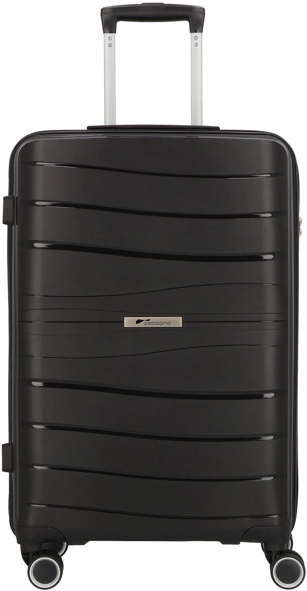 cocoono Leon 4 wielen Trolley 66 cm - Harde bagage - TSA slot - schwarz