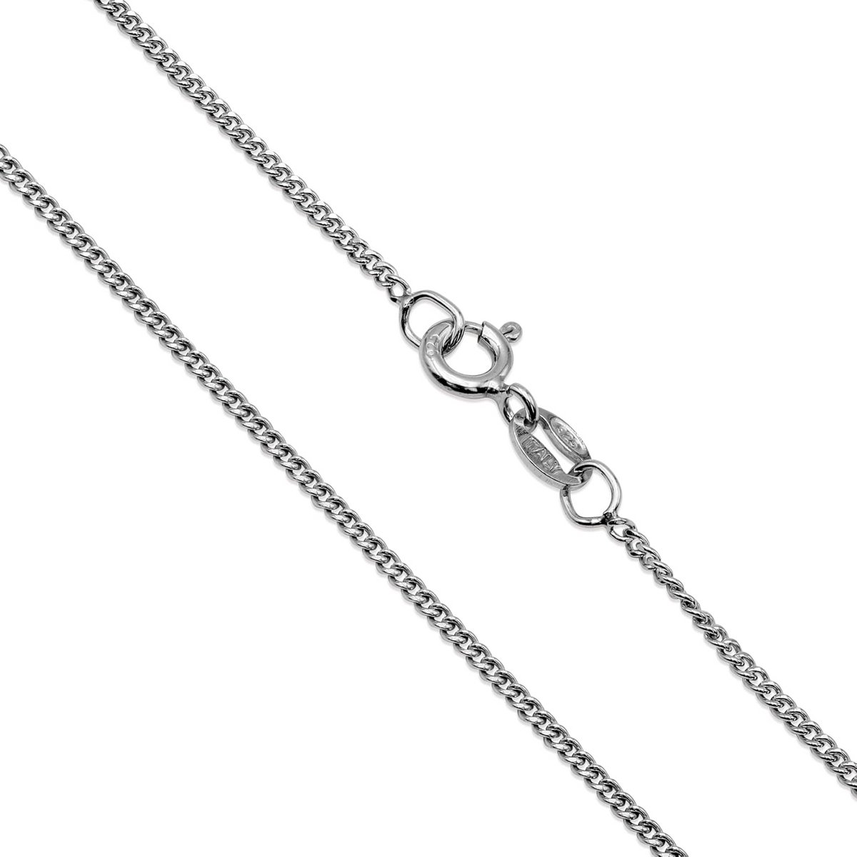 Zilveren Gourmette Schakelketting Dames - 925 Sterling Zilver - Rhodium Plated - Diverse Lengtes