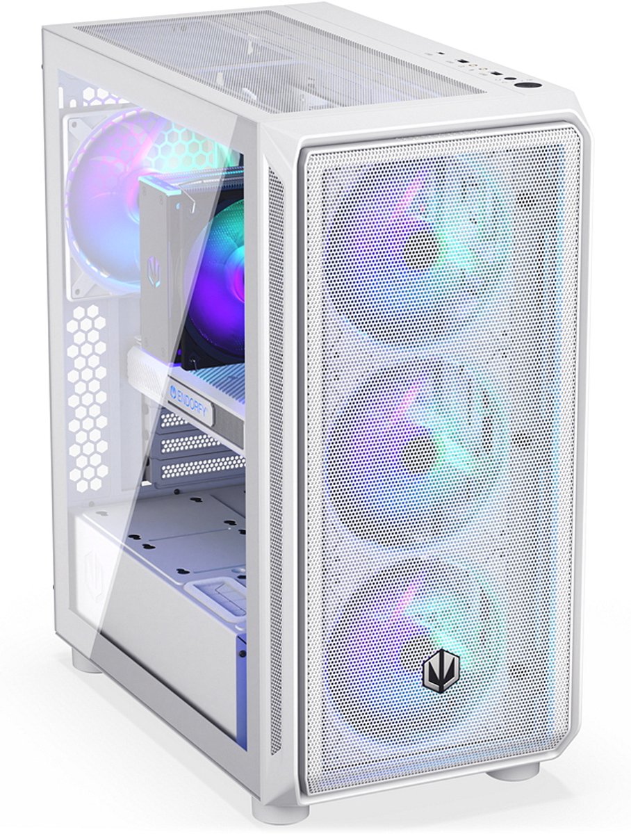ENDORFY Arx 500 ARGB - Midi Tower Behuizing - Gehard Glas - Inclusief 4x Stratus 140 PWM ARGB Fans - High Airflow - USB-C - Zwart